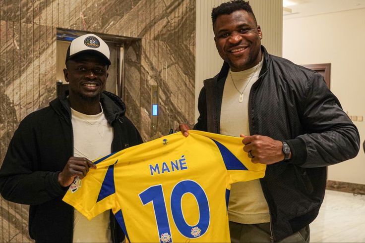 Cameroon MMA star Francis Ngannou teams up with Al Nassr star Sadio Mane.