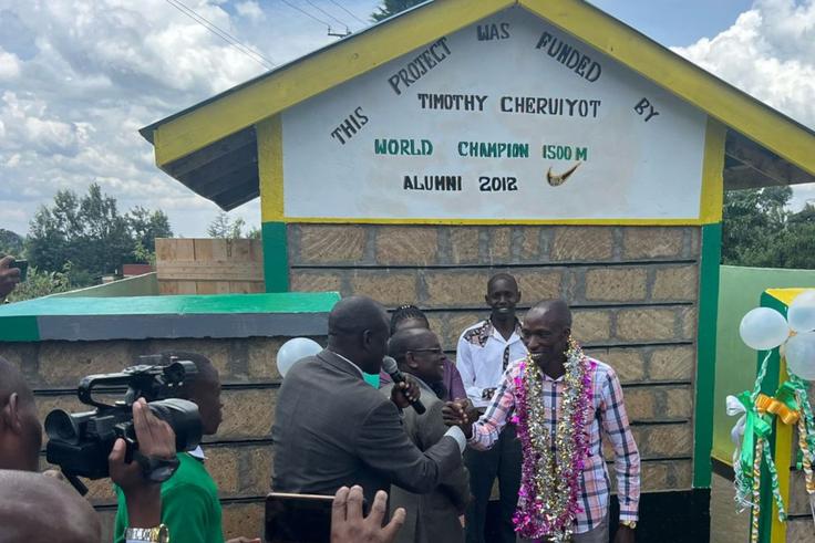 Olympics silver medalist Timothy Cheruiyot gifts his former school