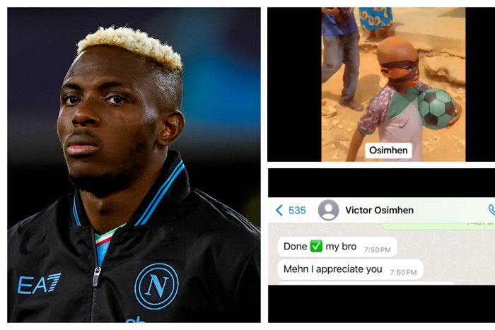 Victor Osimhen donates money to Ivorian kid