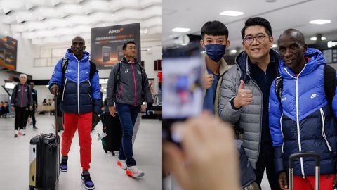 GOAT has arrived! Eliud Kipchoge lands in Tokyo ahead of Sunday’s race as he eyes more glory in Japan