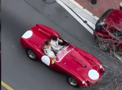 Charles Leclerc and Alexandra Saint Mleux at their wedding in Monaco