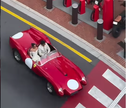 Charles Leclerc and Alexandra Saint Mleux at their wedding in Monaco | Credit: X