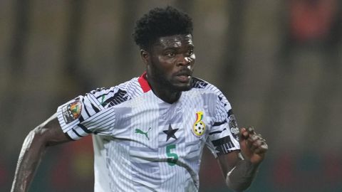 Thomas Partey in action for Ghana