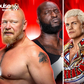 Nigerian giant Omos and Brock Lesnar clash at weigh ins ahead of WrestleMania and all the highlights from Monday Night Raw