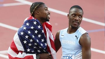 Noah Lyles comments on Letsile Tebogo's form this season & breaking 300m world record