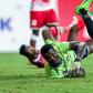 Kenyan goalkeeper Patrick Matasi concedes a goal against Russia | Imago