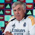 Carlo Ancelotti, head coach of Real Madrid CF, speaks during Real Madrid Press Conference ahead of the La Liga EA Sports 2024 25 match against CD Leganes at Ciudad Real Madrid on March 28, 2025