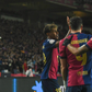 Lewandowski celebrataes a goal with Lamine Yamal Kounde and Raphinha || Image credit: Imago