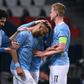 Mahrez grabs winner as Man City come from behind to beat 10-man PSG