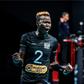 Malkia Striker's hitter Veronica Adhiambo celebrates after a win during the FIVB World Championship 2022 in Arnhem, Netherlands