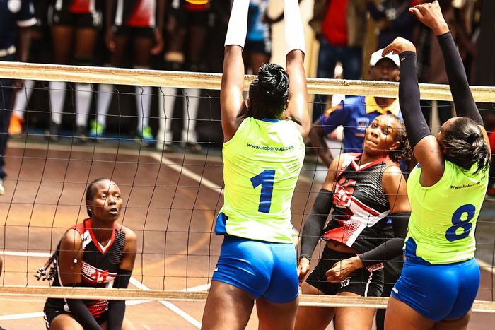 Volleyballers in past match