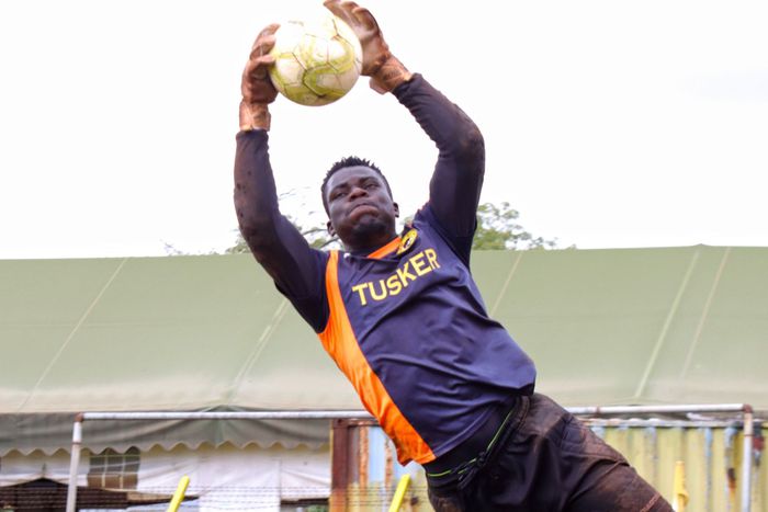 Tusker goalkeeper Brian Bwire.