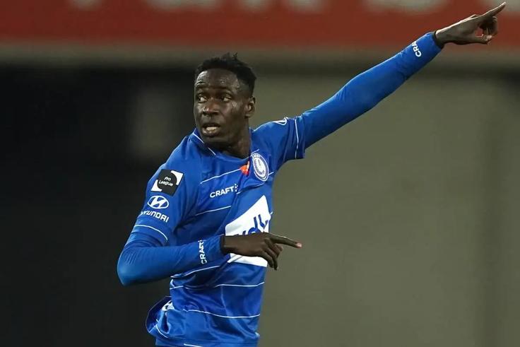 Okumu in action tonight as Gent court more UEFA Conference League fairy