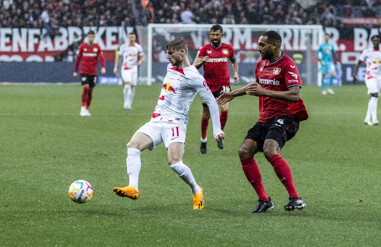 Timo Werner in action for Leipzig