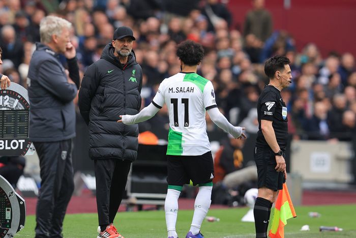 Jurgen Klopp and Mohamed Salah