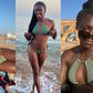 Super Falcons of Nigeria star Rinsola Babajide shows off curves in Bikini.