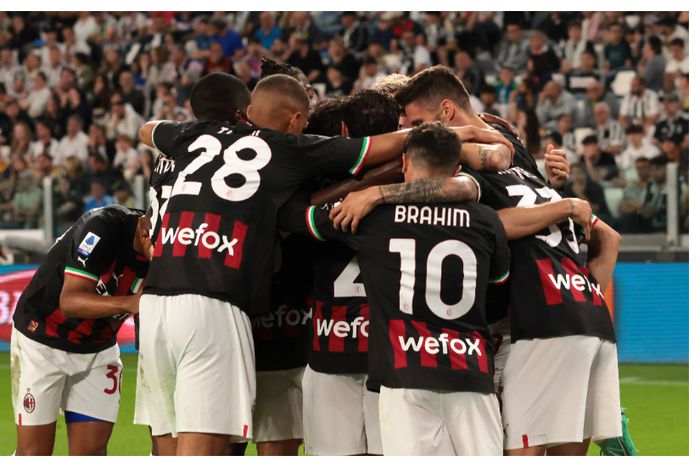 Oliver Giroud scores AC Milan's only goal