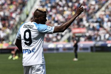 Osimhen goes clear of Martinez in top scorer's race with brace in Bologna draw
