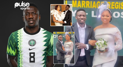 Super Eagles player Peter Etebo and lover seal court wedding 4 years after traditional marriage