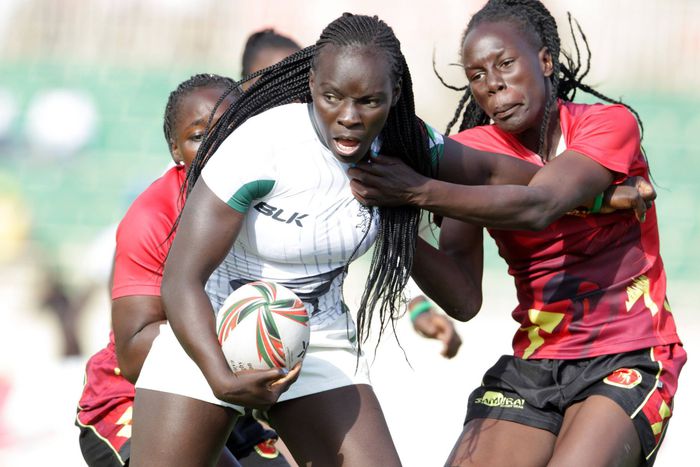 Kenya Lionesses during their 2023 Africa Cup match.