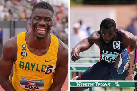 Ezekiel Nathaniel and Bashiru Abdullahi secure hurdles spots to NCAA Championships