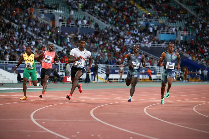 Fred Kerley reigns supreme in men's 100m race clocking a Meeting Record at Rabat Diamond League