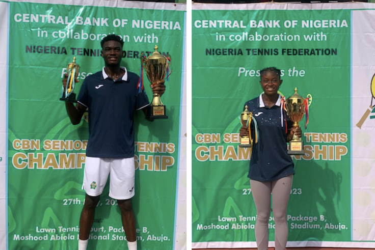 David Ekpenyong and MaryLove Edwards win CBN Senior National Open Tennis Championship