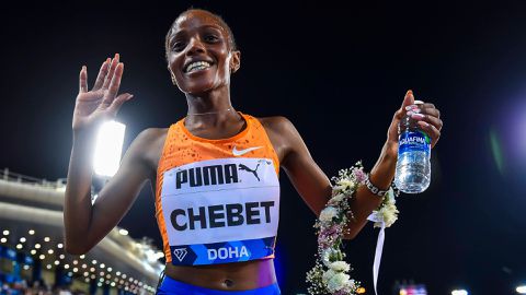 Gudaf Tsegay's inspiring words to Beatrice Chebet following her world record at Prefontaine Classic