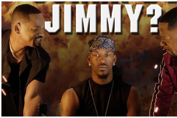NBA star Jimmy Butler shines with Will Smith and Martin Lawrence in Bad Boys trailer.