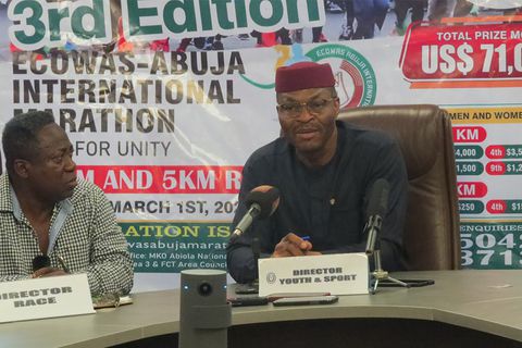 ECOWAS Marathon race director Okon congratulates commission on 50th Anniversary