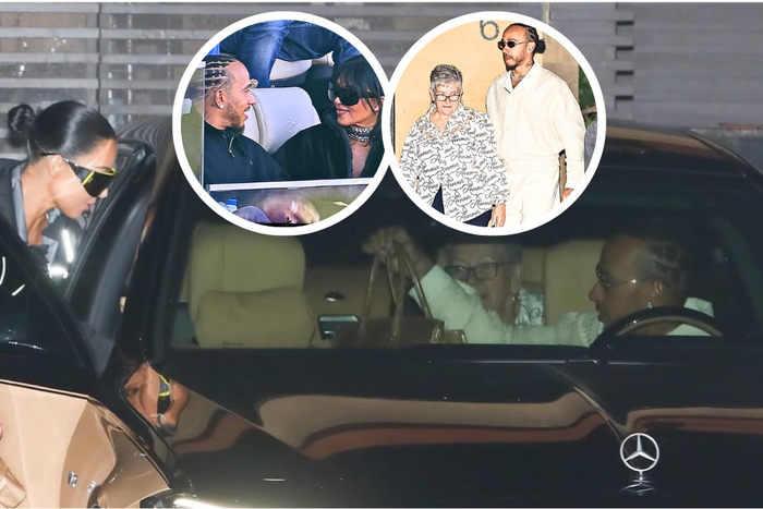 Lewis Hamilton's protective mother Carmen finally meets Kim Kardashian after Super Bowl lip-read promise
