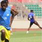 Tyson Otieno of Kariobangi Sharks during a warm up.