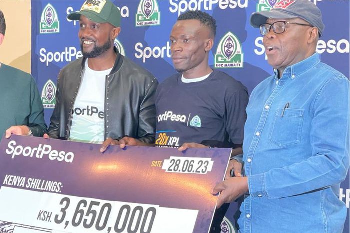 Gor Mahia when they were hosted by SportPesa.