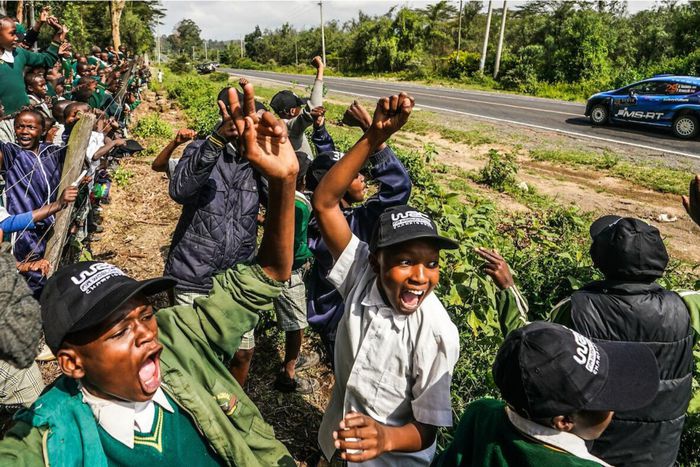 Spectators during the 2023 WRC Safari rally