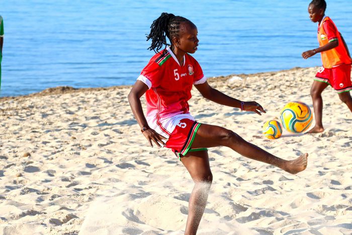 Harambee Sand Starlets during training.