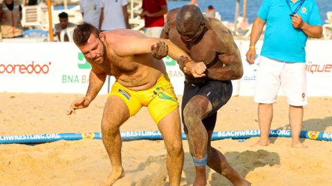 Wrestler Omumasaba muscles his way to Kenya’s second medal at Africa Beach Games