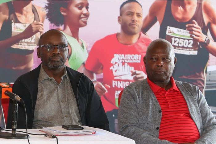 Barnaba Korir and AK president Jack Tuwei