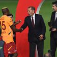 Victor Osimhen and President Dursun Ozbek of Galatasaray celebrates victory after the Ziraat Turkish Cup Final match between Trabzonspor and Galatasaray at Gaziantep Stadium on May 14, 2025 in Gaziantep, Turkey. (Photo by Seskimphoto )