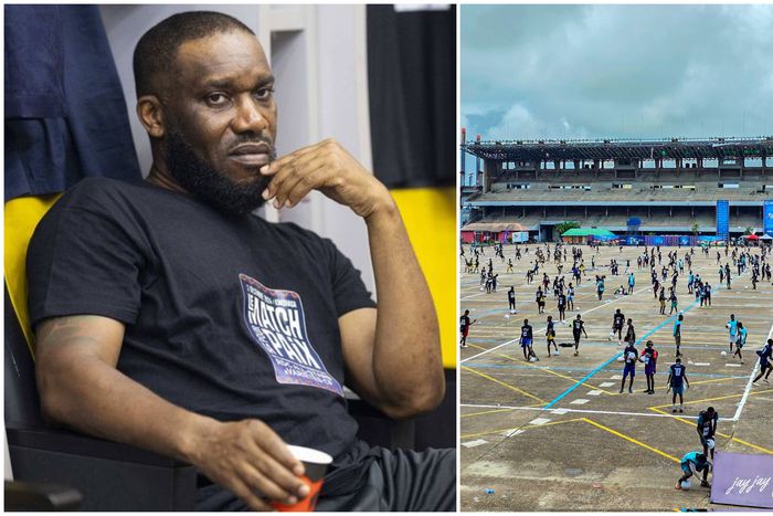 Super Eagles legend Jay Jay Okocha's World Record attempt.