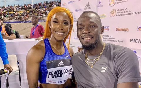 Shelly-Ann Fraser-Pryce and Usain Bolt