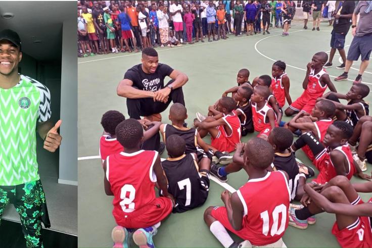 Giannis Antetokounmpo is in Lagos Nigeria (Photos credit/BBall Naija)