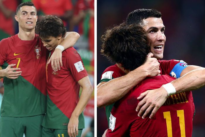 Cristiano Ronaldo and Joao Felix