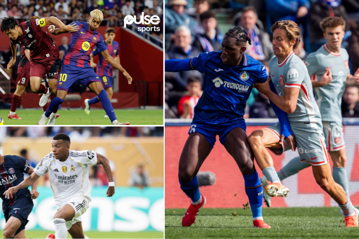 Lamine Yamal, Kylian Mbappe and Christantus Uche in action || Image credit: Imago