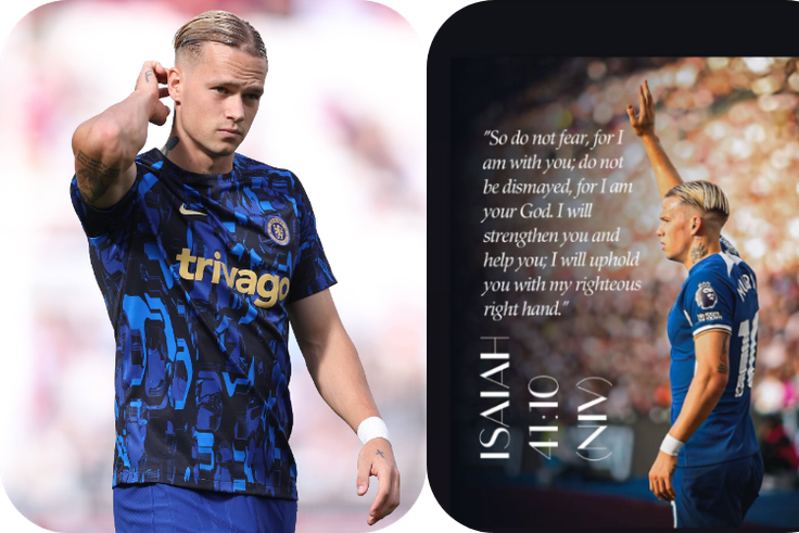 Mudryk uses bible verse after Chelsea struggle || Photo Credit: Imago and Chelsea Dodgers/X || Created by Stephen