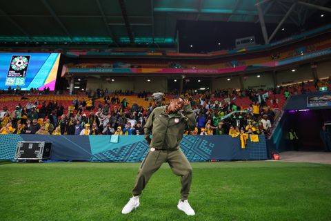 Deborah celebrates after her team wins the FIFA Womens World Cup 2023 Group B football match between Australia and Nigeria at Brisbane Stadium || Image credit: Imago