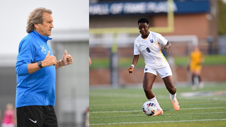 Deborah Abiodun has been adapting to the team and eventually scored her first goal for the Pittsburgh Panthers. Image Credit - Twitter/Deborah Abiodun