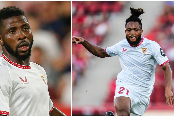 Super Eagles duo of Kelechi Iheanacho and Chidera Ejuke against Real Mallorca.