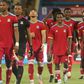 Seychelles players walk onto the pitch before their clash with Kenya, a game that ended in a 5-0 defeat.