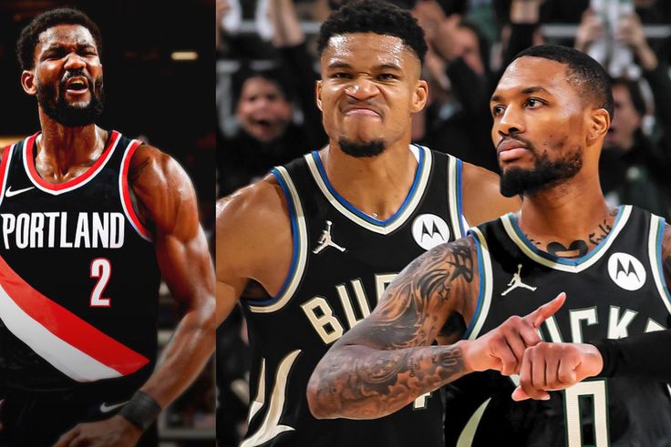 Damian Lillard joins the Milwaukee Bucks with Giannis Antetokounmpo. Image Credit - X/ESPN-TrailBlazers