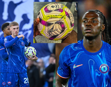 'You're a mid player regarless'- Romeo Lavia's signature on Cole Palmer's hattrick match ball